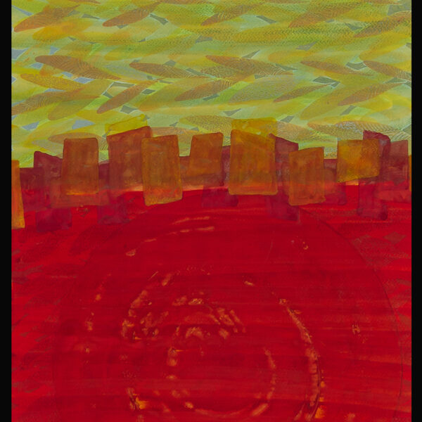 Quadro Aquarela 105x38cm