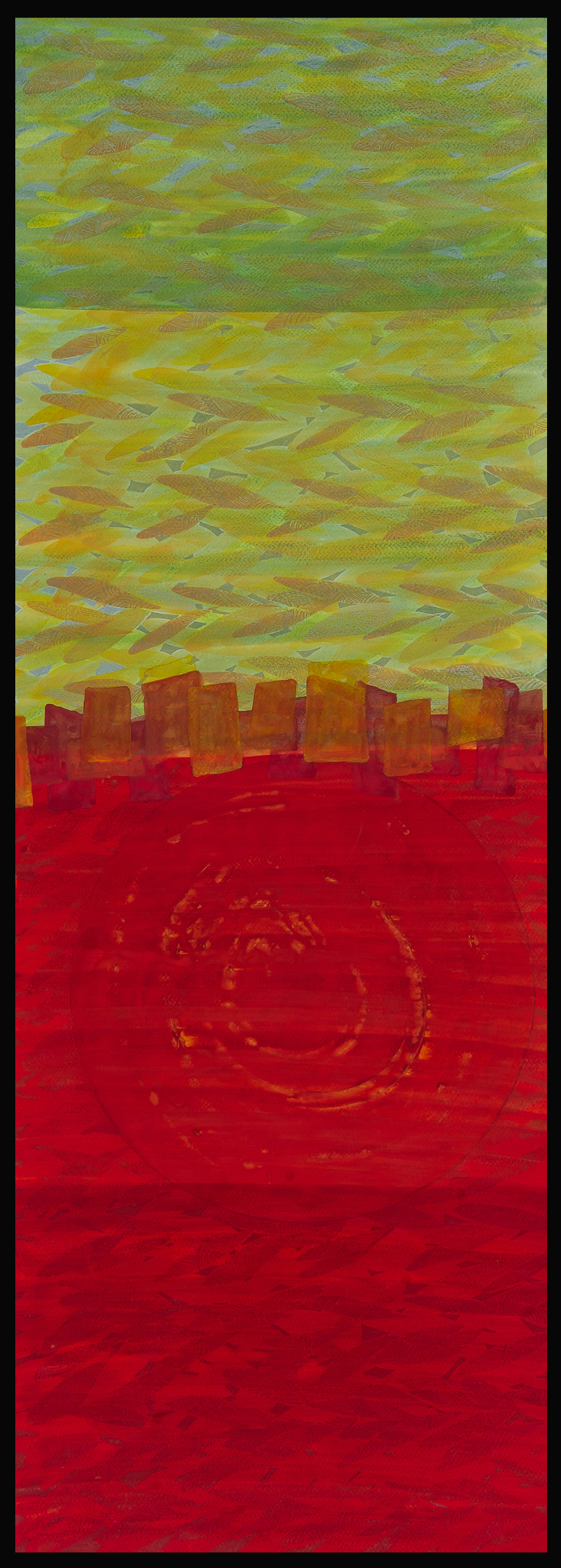 Quadro Aquarela 105x38cm